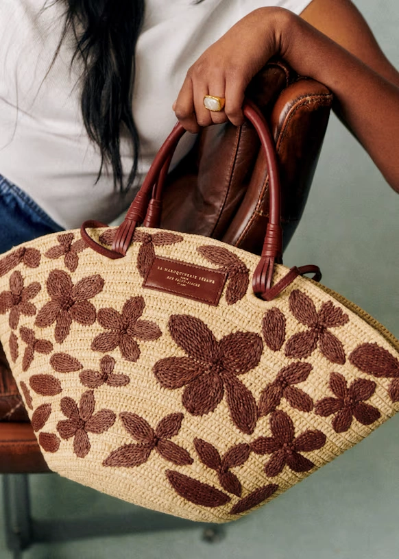Justine Basket Bag - Embroidered Flowers 13 Justine Basket Bag - Embroidered Flowers
