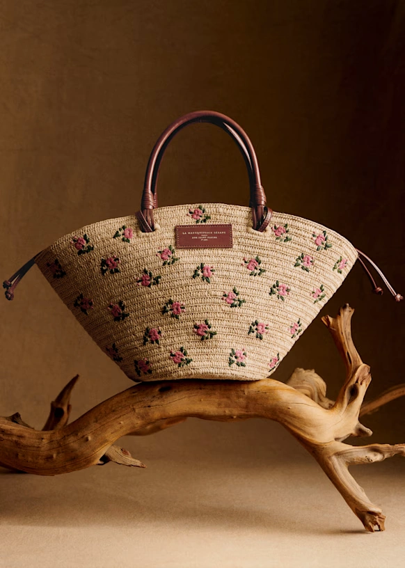 Justine Basket Bag - Embroidered Flowers 14 Justine Basket Bag - Embroidered Flowers