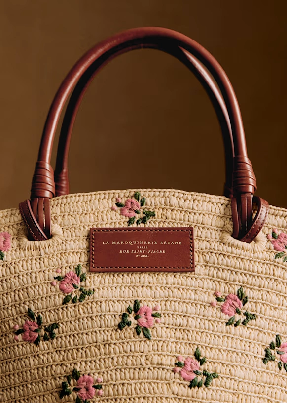 Justine Basket Bag - Embroidered Flowers 16 Justine Basket Bag - Embroidered Flowers