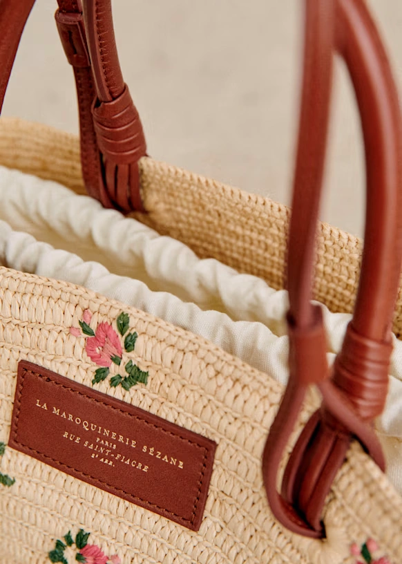 Justine Basket Bag - Embroidered Flowers 17 Justine Basket Bag - Embroidered Flowers