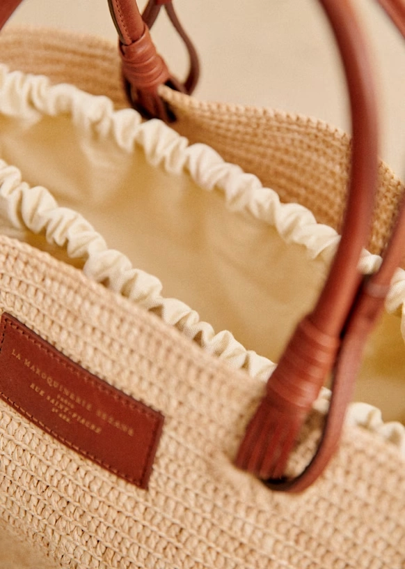 Justine Basket Bag - Embroidered Flowers 35 Justine Basket Bag - Embroidered Flowers