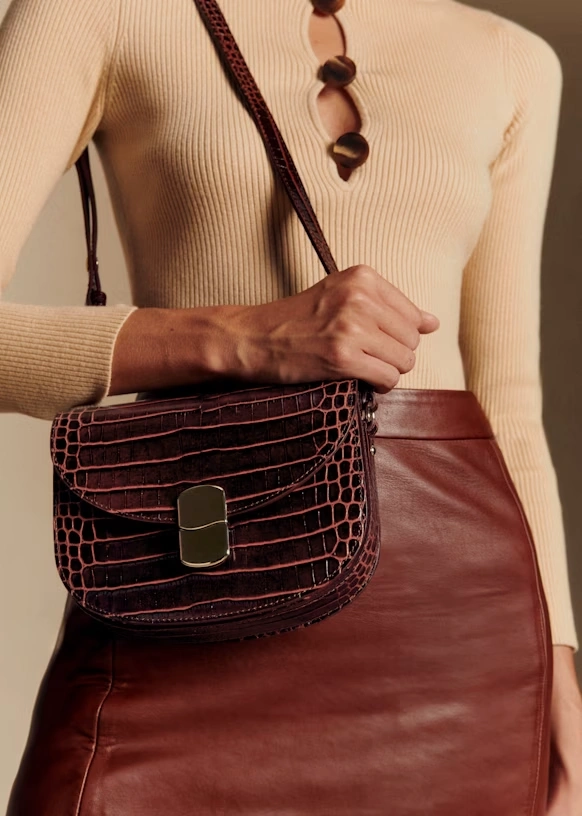 Claude Bag - Ecru and Black Snakeskin 60 Claude Bag - Ecru and Black Snakeskin
