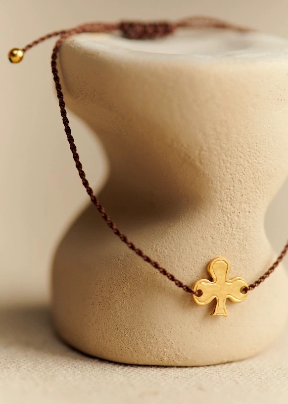 Pulsera Lulu - Trébol chocolate