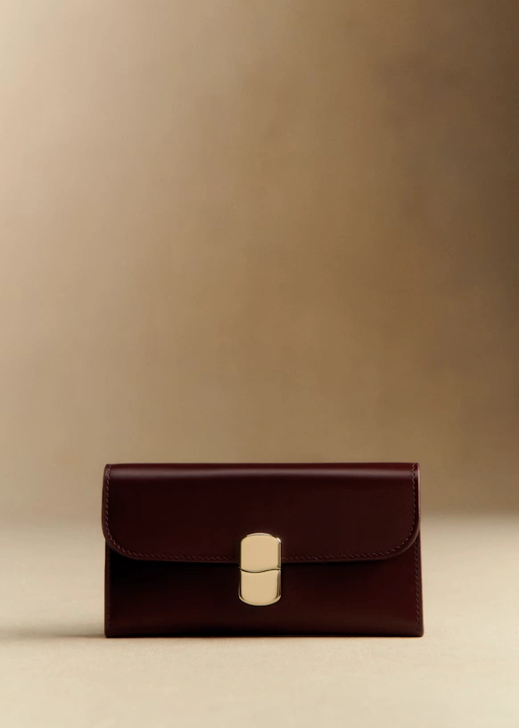Milo Large Wallet - Glossy Burgundy