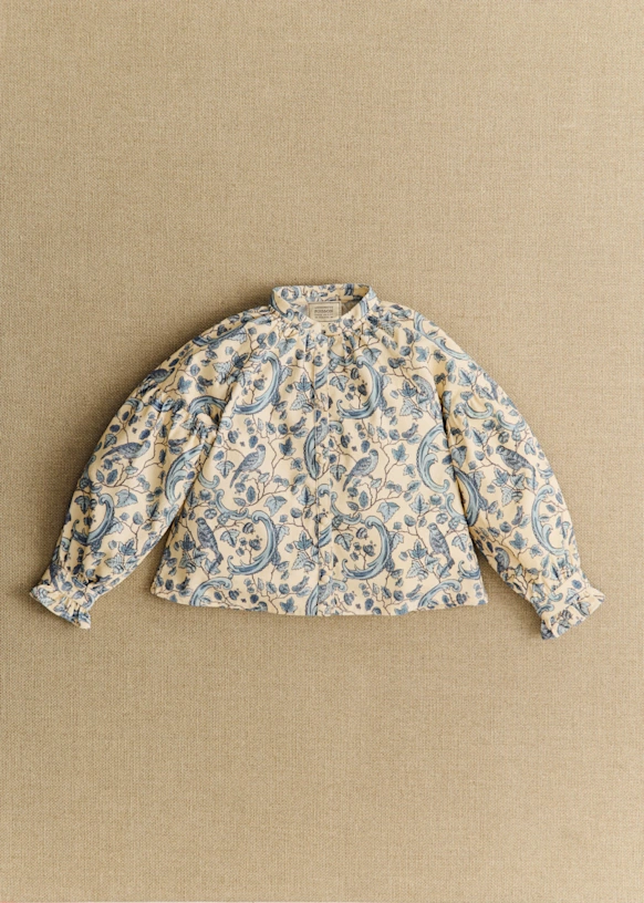 Linaya Blouse - Petit Sézane x Antoinette Poisson - Blue Birds Print