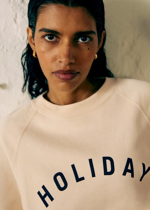 Holiday Sweat-Shirt - Sézane x Holiday - Chalk / Navy 4 Holiday Sweat-Shirt - Sézane x Holiday - Chalk / Navy