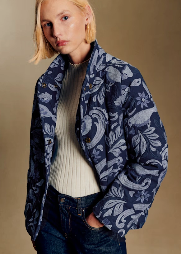 Kalvin Jacket - Sézane x Antoinette Poisson - Embroidered Blue Denim