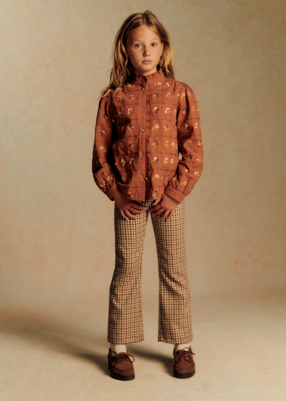 Camisa Chlo - Caramelo / Bordado Hierbas