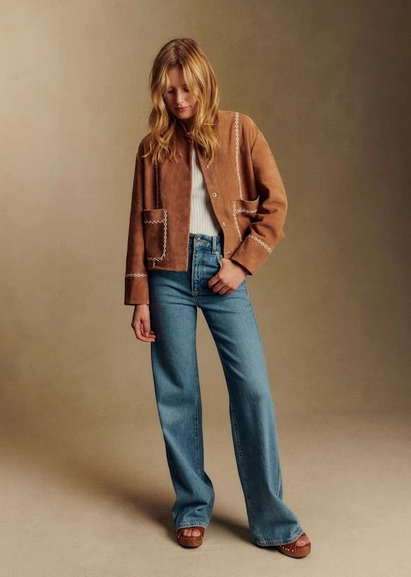 Chaqueta Giuseppe - Camel crucetas en crudo