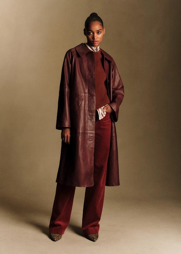 Clyde Coat - Burgundy
