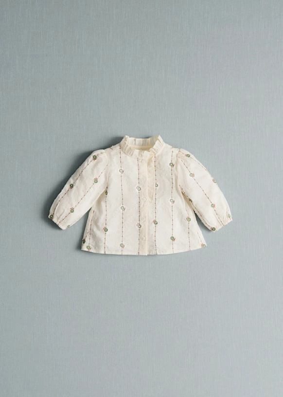 Camisa Chlo - Dobby blanco