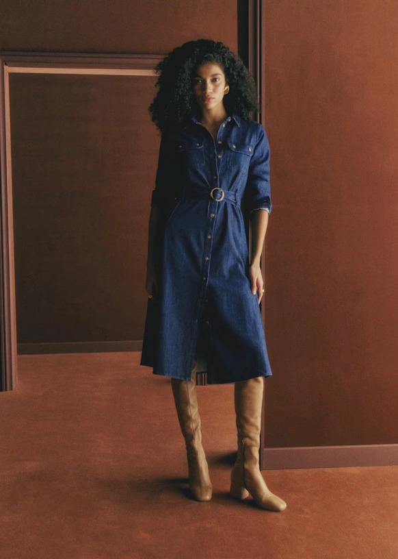 Tea Dress - Deep Blue