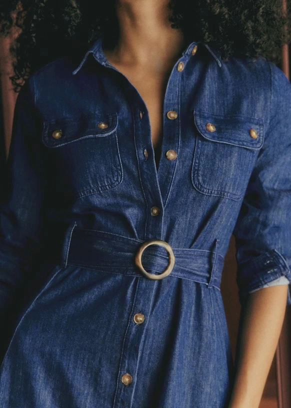 Tea Dress - Deep Blue