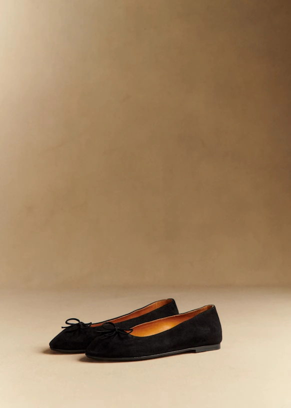 Agathe Low Ballerinas - Black 1 Agathe Low Ballerinas - Black