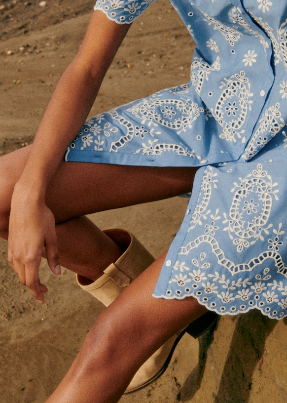 Elvina Dress - Cream Chambray 5 Elvina Dress - Cream Chambray