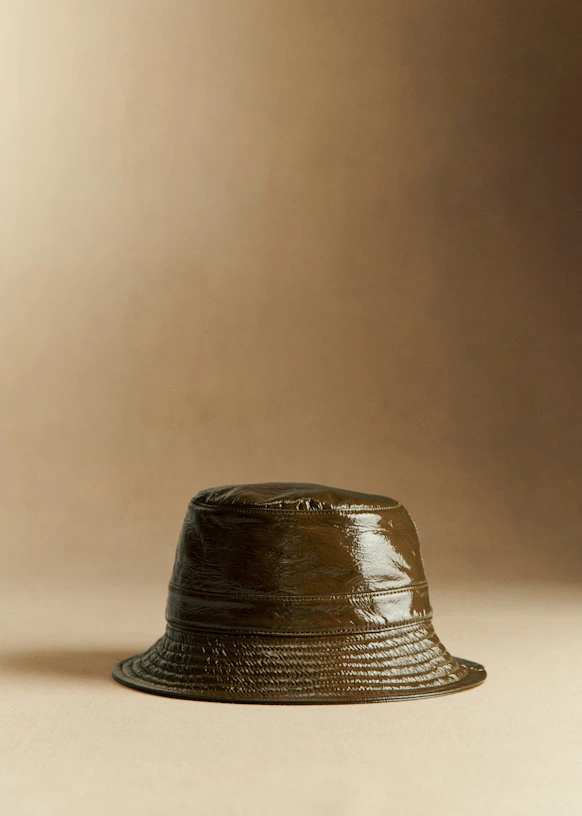 Vinyl bucket hat - Kaki Green