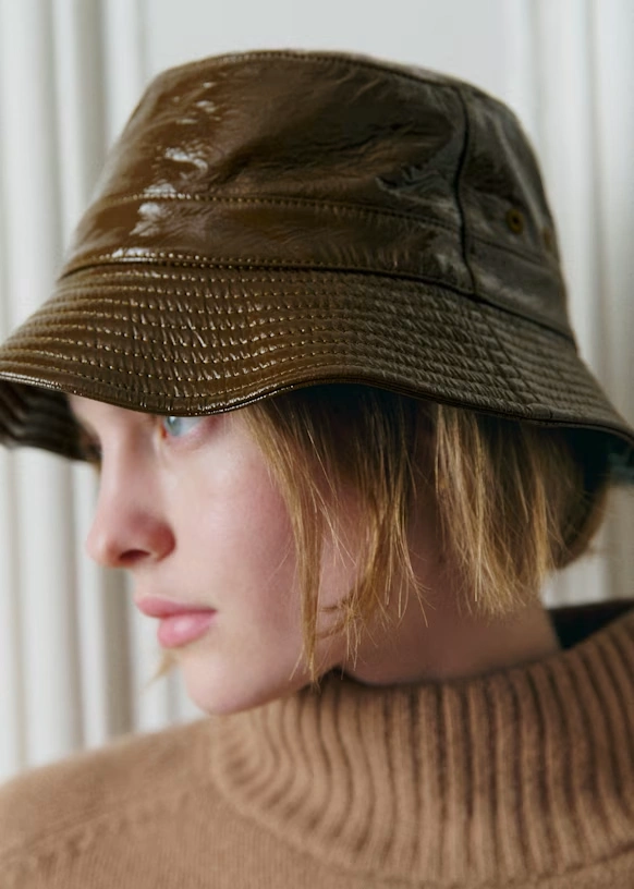 Vinyl bucket hat - Kaki Green