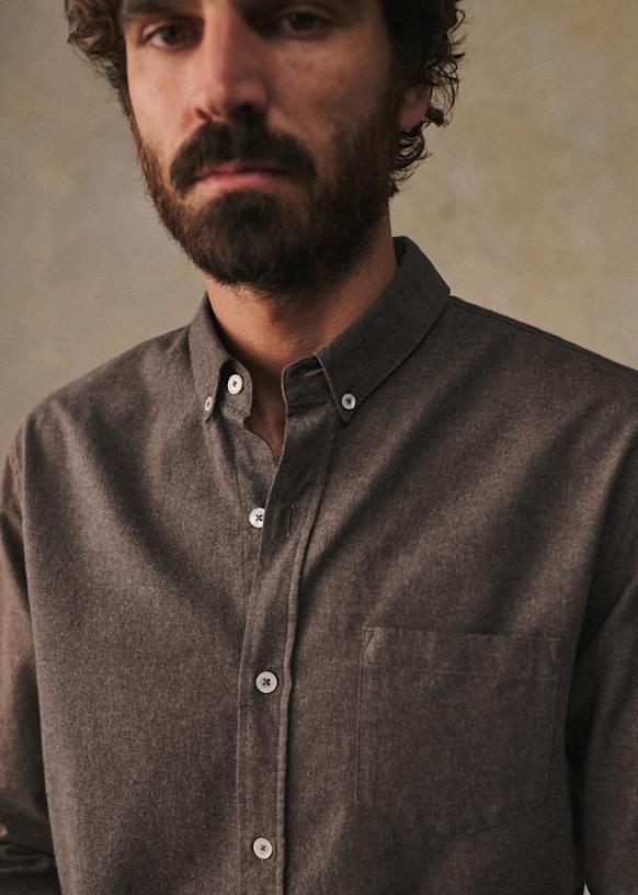 Camisa Charlie Franela - Azul Arcilla 12 Camisa Charlie Franela - Azul Arcilla