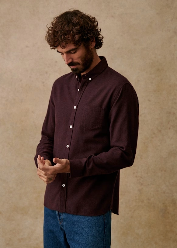 Camisa Charlie Franela - Azul Arcilla 14 Camisa Charlie Franela - Azul Arcilla