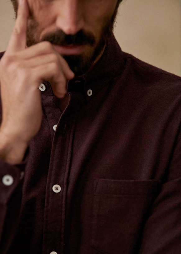 Camisa Charlie Franela - Azul Arcilla 18 Camisa Charlie Franela - Azul Arcilla