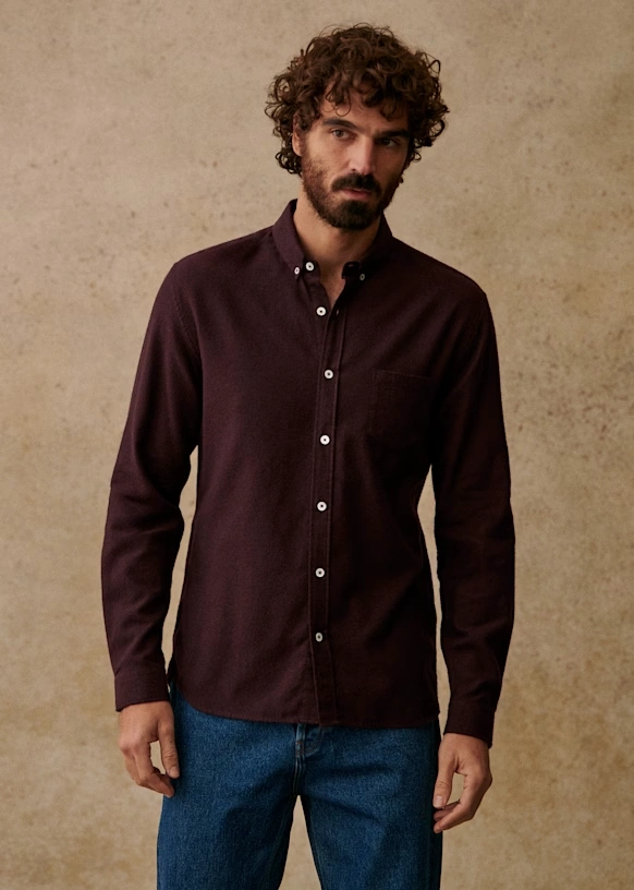 Camisa Charlie Franela - Azul Arcilla 19 Camisa Charlie Franela - Azul Arcilla