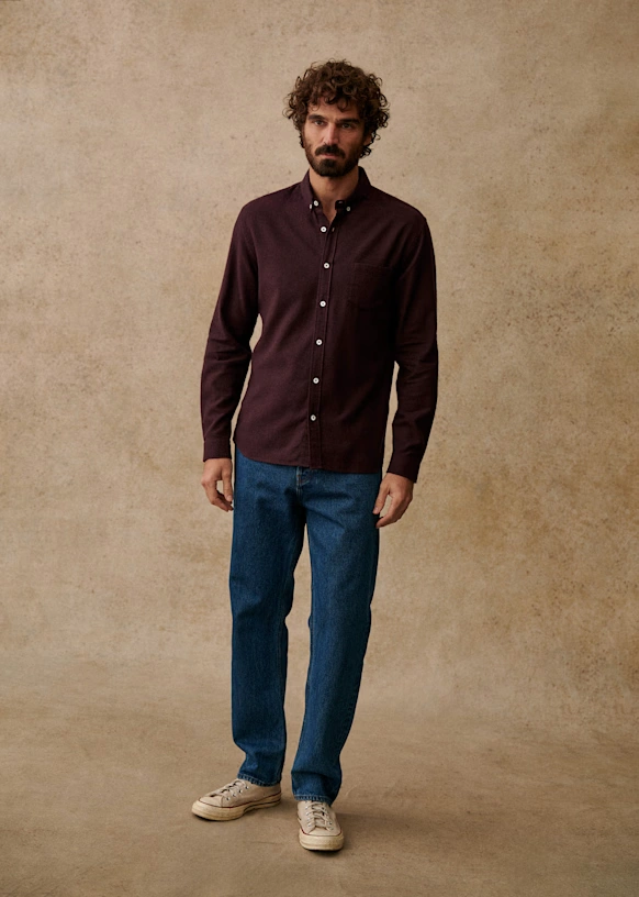 Camisa Charlie Franela - Azul Arcilla 20 Camisa Charlie Franela - Azul Arcilla