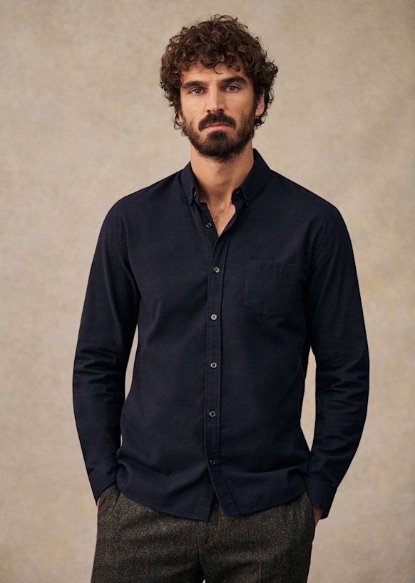 Camisa Charlie Franela - Azul Arcilla 21 Camisa Charlie Franela - Azul Arcilla