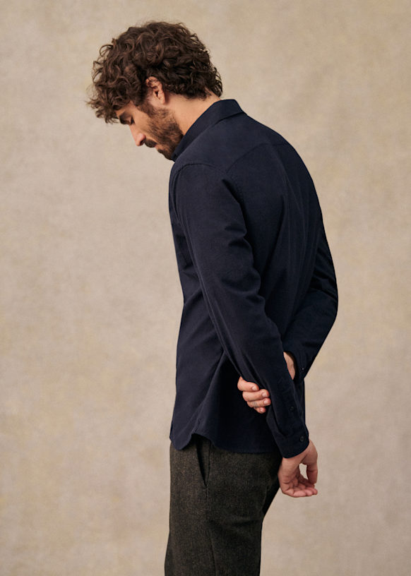 Camisa Charlie Franela - Azul Arcilla 23 Camisa Charlie Franela - Azul Arcilla