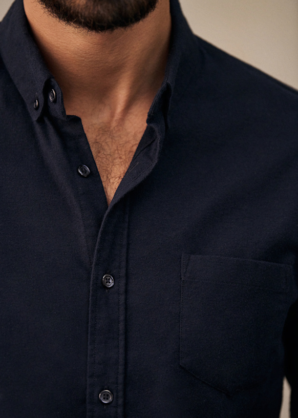 Camisa Charlie Franela - Azul Arcilla 26 Camisa Charlie Franela - Azul Arcilla