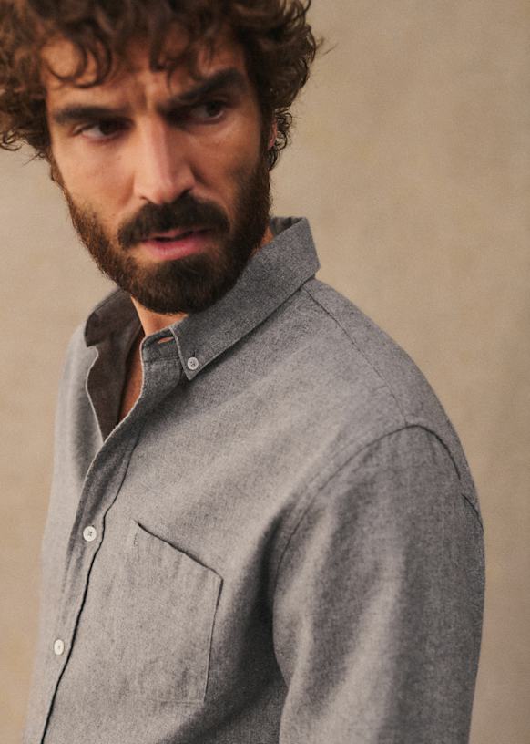 Camisa Charlie Franela - Azul Arcilla 30 Camisa Charlie Franela - Azul Arcilla