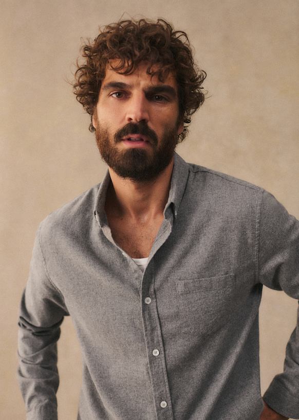 Camisa Charlie Franela - Azul Arcilla 31 Camisa Charlie Franela - Azul Arcilla