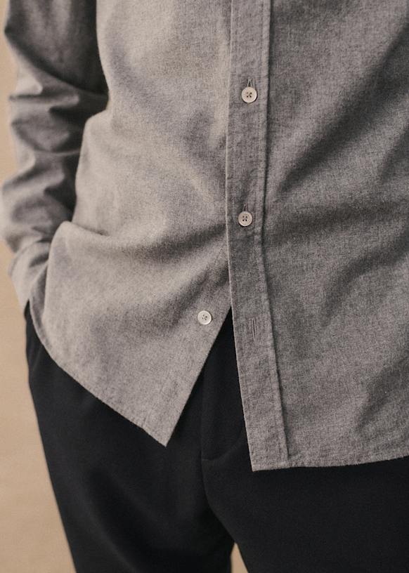 Camisa Charlie Franela - Azul Arcilla 33 Camisa Charlie Franela - Azul Arcilla