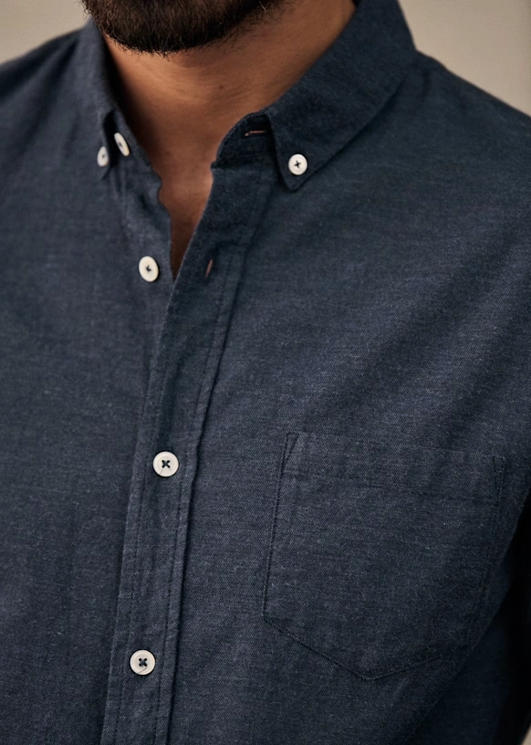 Camisa Charlie Franela - Azul Arcilla 38 Camisa Charlie Franela - Azul Arcilla