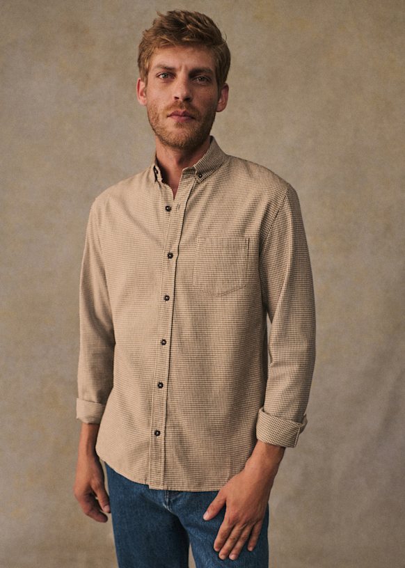 Camisa Charlie Franela - Azul Arcilla 39 Camisa Charlie Franela - Azul Arcilla