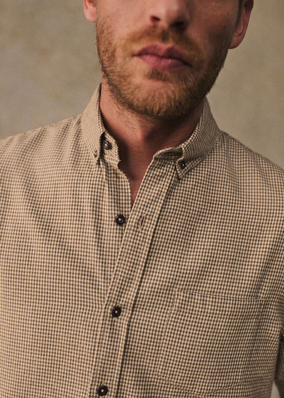 Camisa Charlie Franela - Azul Arcilla 40 Camisa Charlie Franela - Azul Arcilla