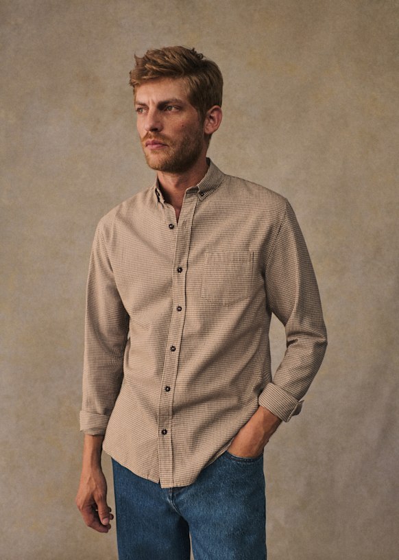 Camisa Charlie Franela - Azul Arcilla 43 Camisa Charlie Franela - Azul Arcilla