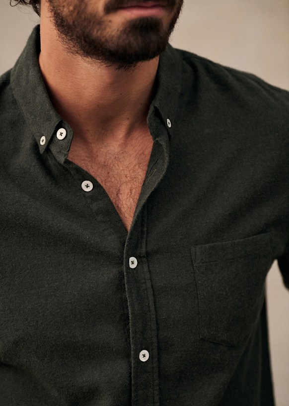 Camisa Charlie Franela - Azul Arcilla 55 Camisa Charlie Franela - Azul Arcilla