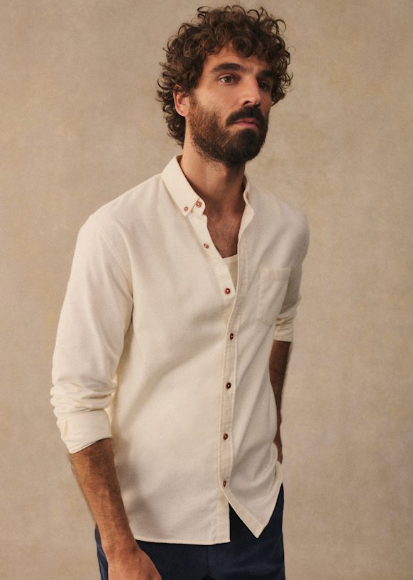 Camisa Charlie Franela - Azul Arcilla 60 Camisa Charlie Franela - Azul Arcilla