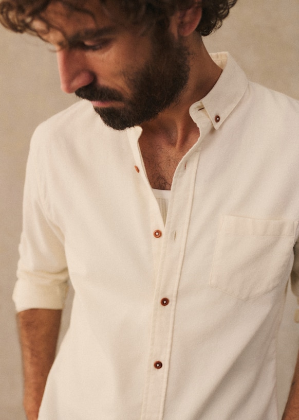 Camisa Charlie Franela - Azul Arcilla 61 Camisa Charlie Franela - Azul Arcilla
