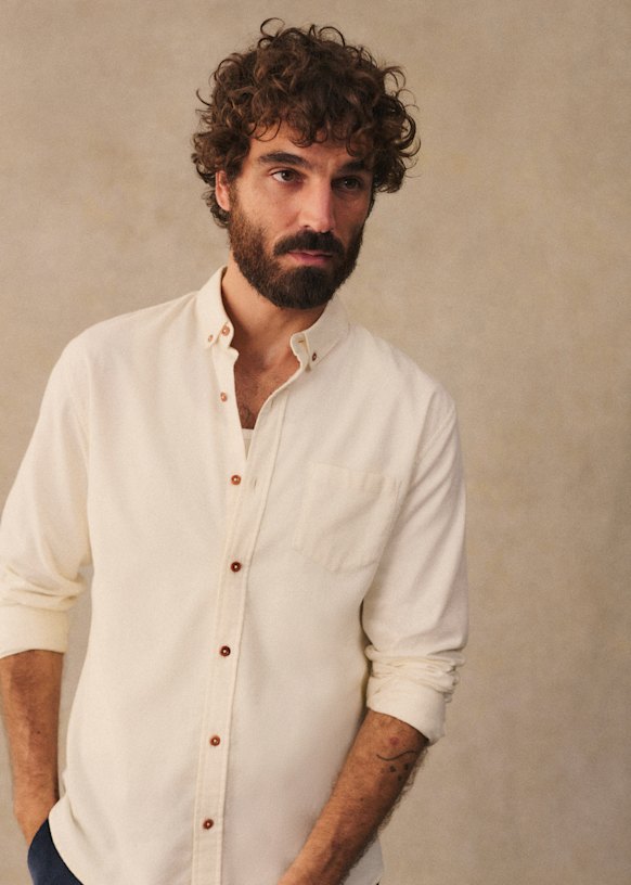 Camisa Charlie Franela - Azul Arcilla 62 Camisa Charlie Franela - Azul Arcilla