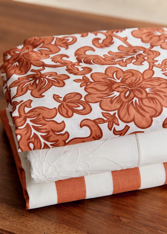 Printed Tablecloth - Blue Crosses
