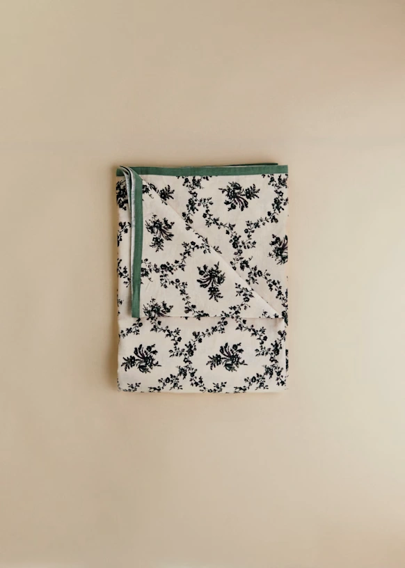 Printed Tablecloth - Blue Crosses
