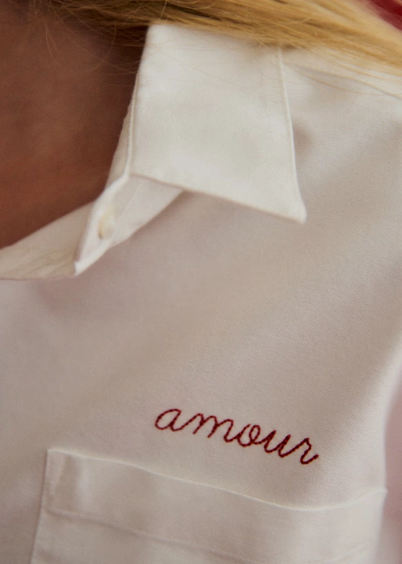 Max Shirt - Ecru Love Embroidery 3 Max Shirt - Ecru Love Embroidery