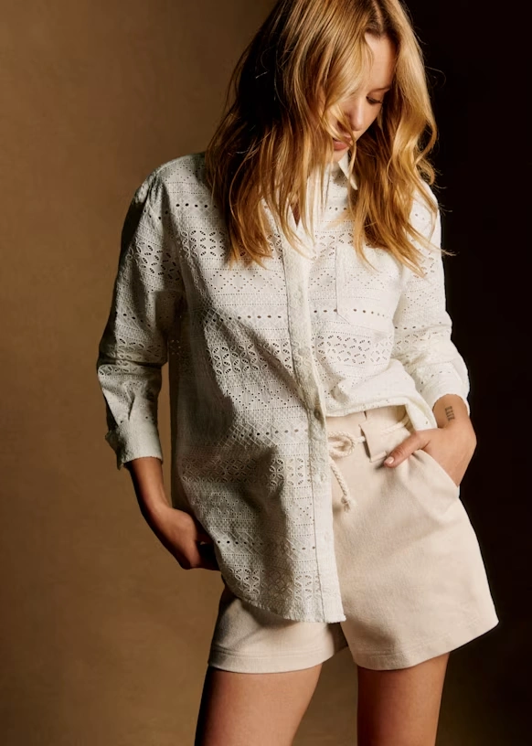 Max Shirt - Ecru Love Embroidery 34 Max Shirt - Ecru Love Embroidery