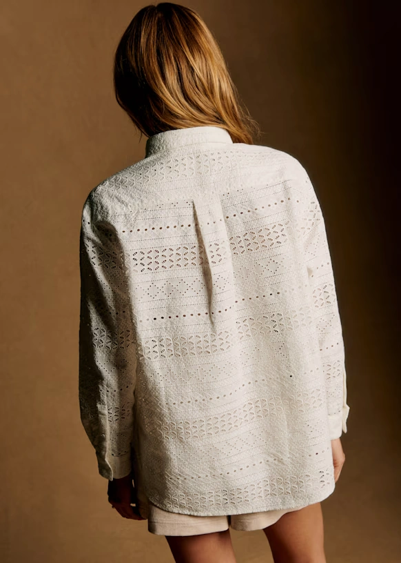 Max Shirt - Ecru Love Embroidery 36 Max Shirt - Ecru Love Embroidery