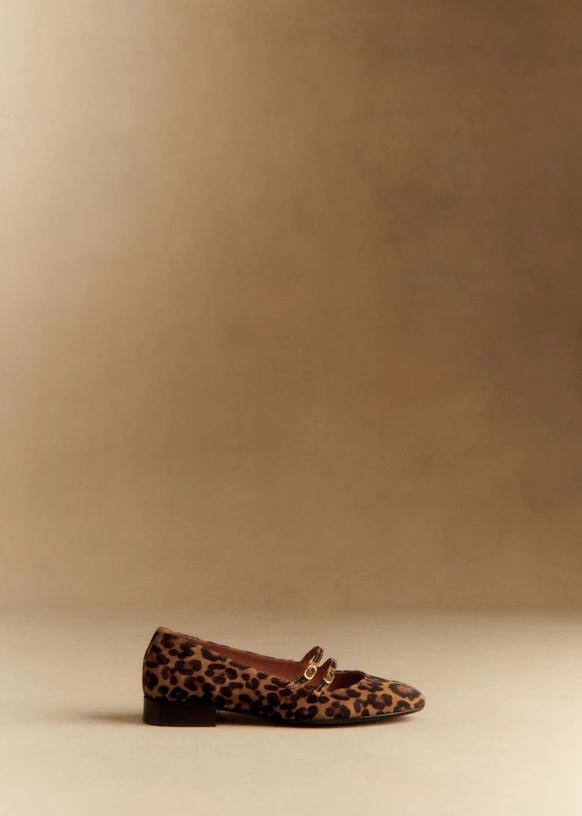 Ninon Low Ballerinas - Patent Mahogany