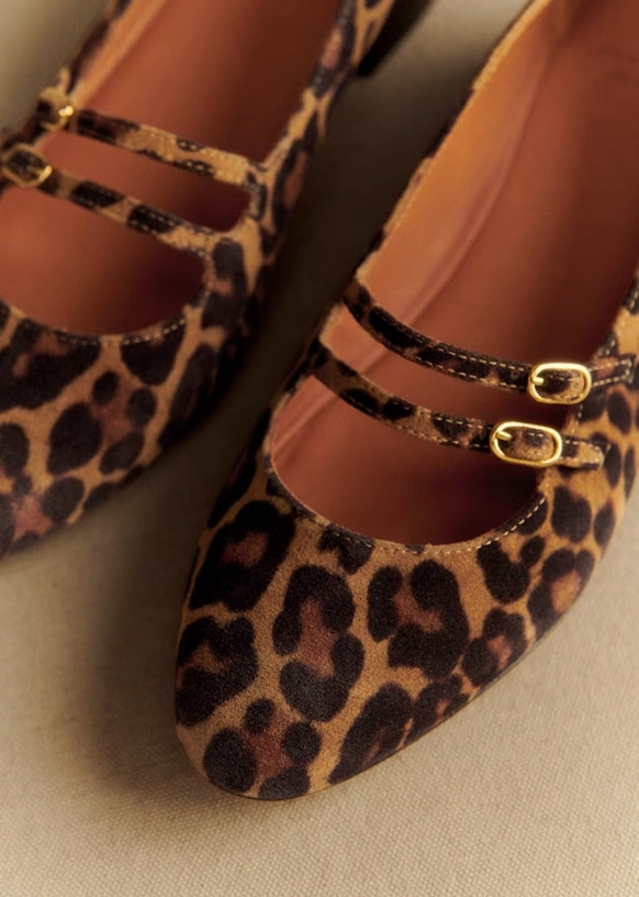 Ninon Low Ballerinas - Patent Mahogany