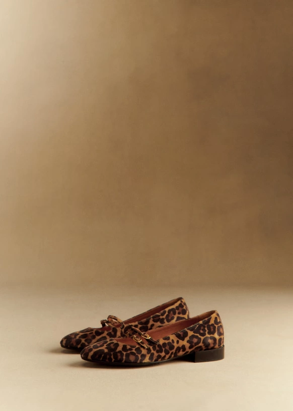 Ninon Low Ballerinas - Patent Mahogany
