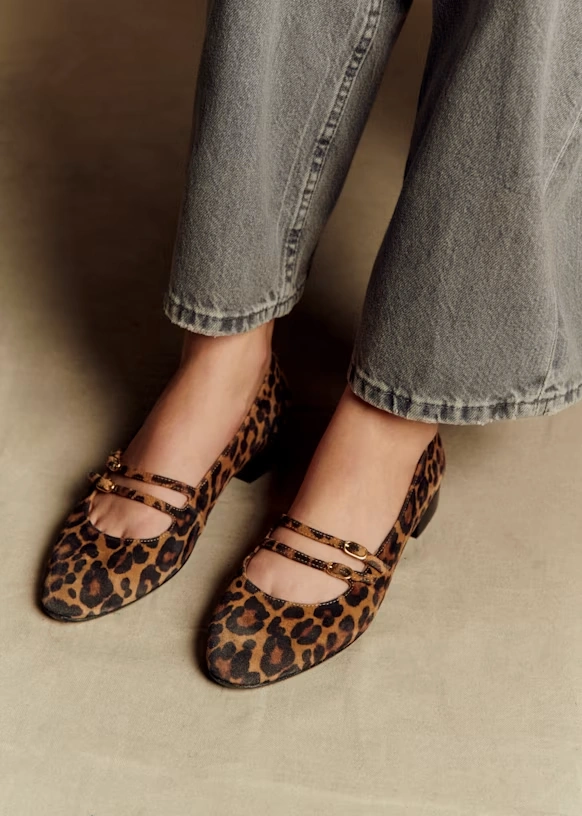 Ninon Low Ballerinas - Patent Mahogany