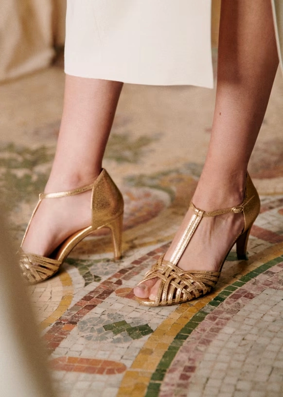 Sandalias High Hortense - Dorado Liso